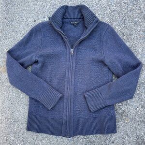 Banana Republic Super Warm Merino Wool Blend Zip-Up Cardigan Sweater - Size S